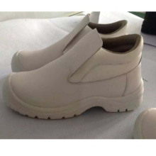 Venta caliente Industrial Blanco PU / cuero zapatos de seguridad